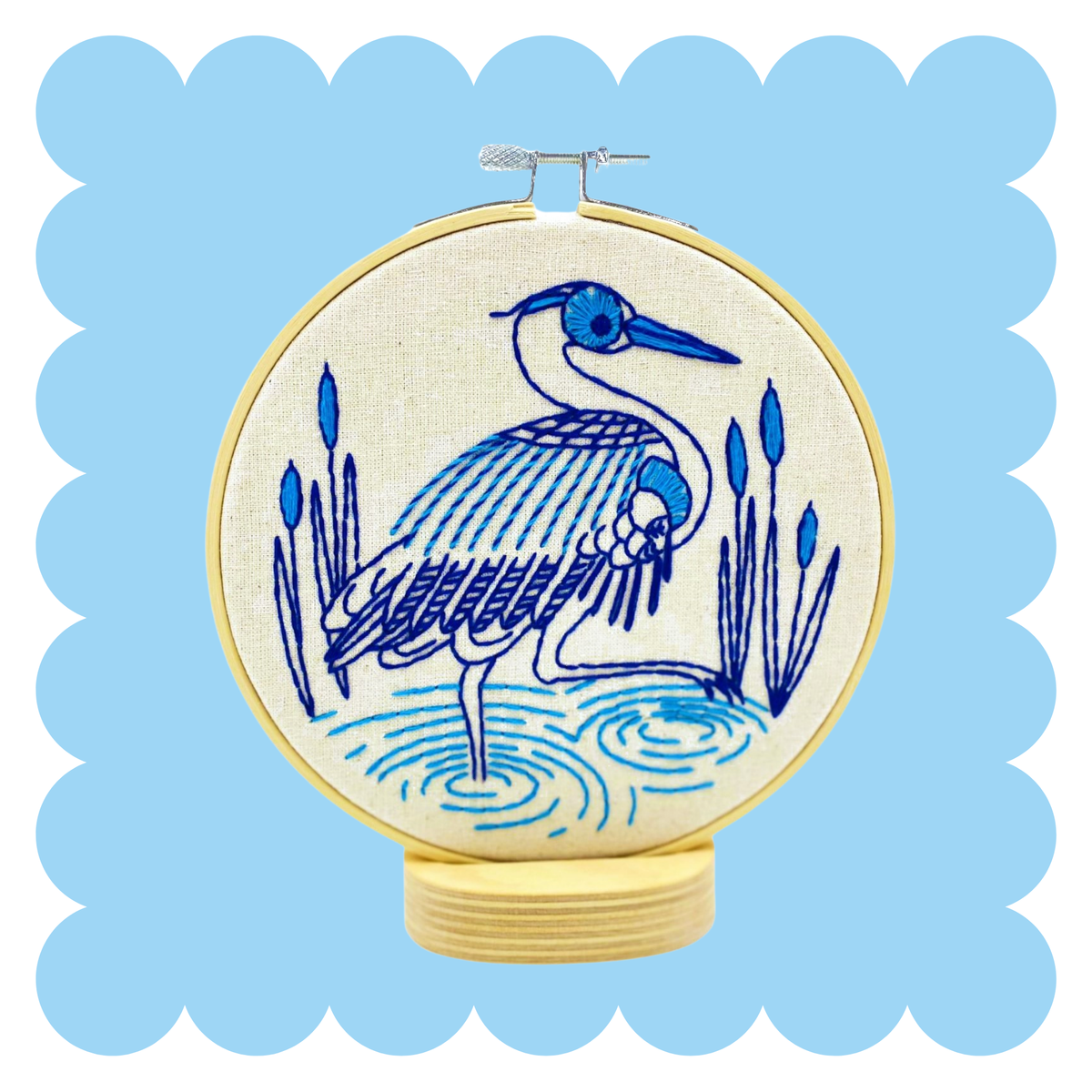 BLUE HERON EMBROIDERY KIT