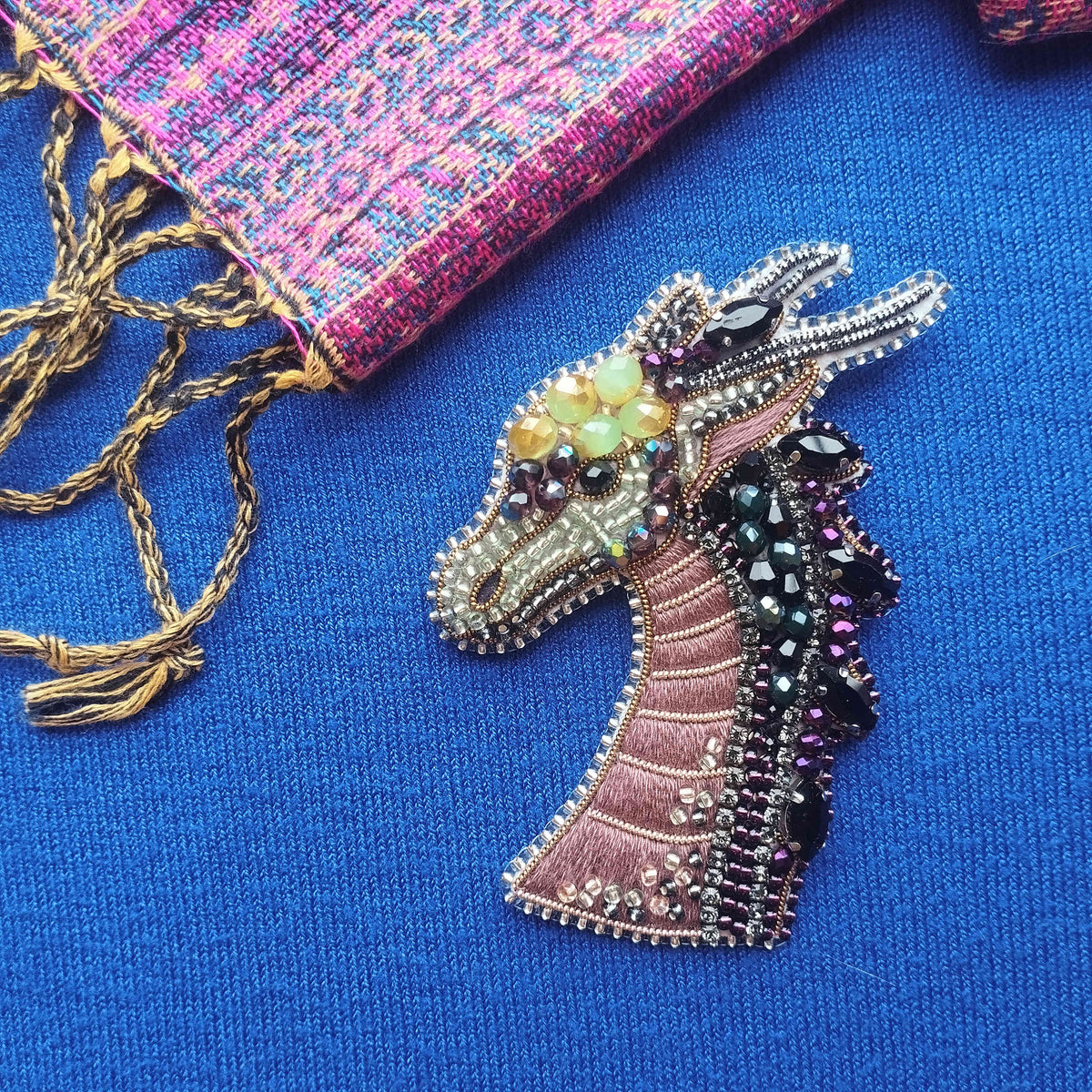 BEAD EMBROIDERY DRAGON BROOCH KIT