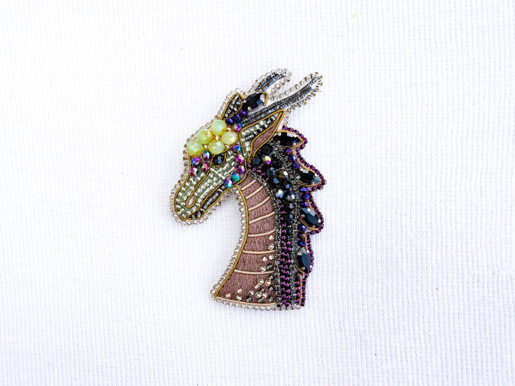 BEAD EMBROIDERY DRAGON BROOCH KIT