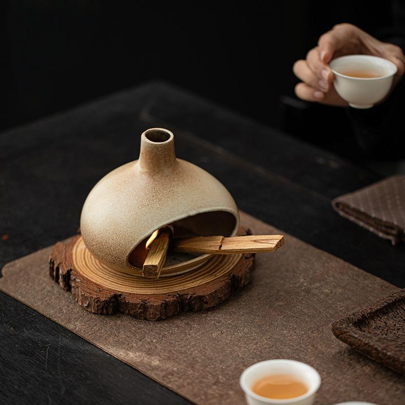 WABI-SABI STYLE CERAMIC INCENSE BURNER