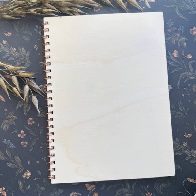 BLANK JOURNAL WITH WOOD COVER