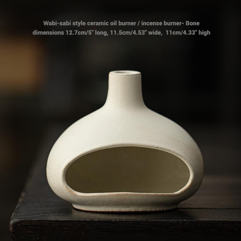 WABI-SABI STYLE CERAMIC INCENSE BURNER