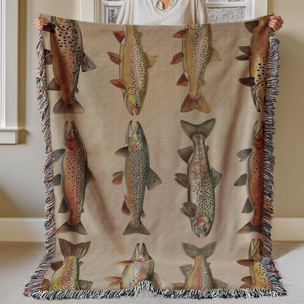 LAKE HOUSE WOVEN BLANKET - RAINBOW TROUT