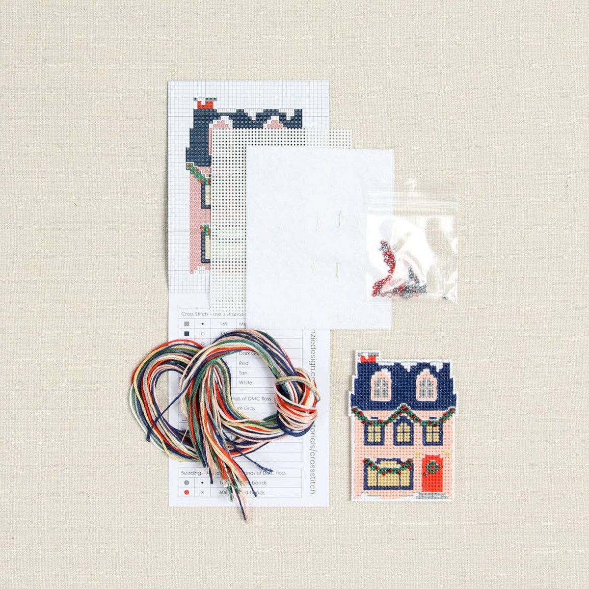 HOLIDAY HOMES COTTAGE CROSS STITCH KIT