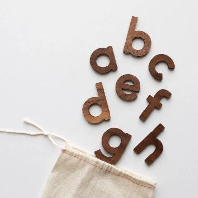 WOODEN LOWERCASE ALPHABET SET