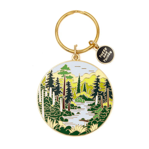 GREAT OUTDOORS ENAMEL KEYCHAIN