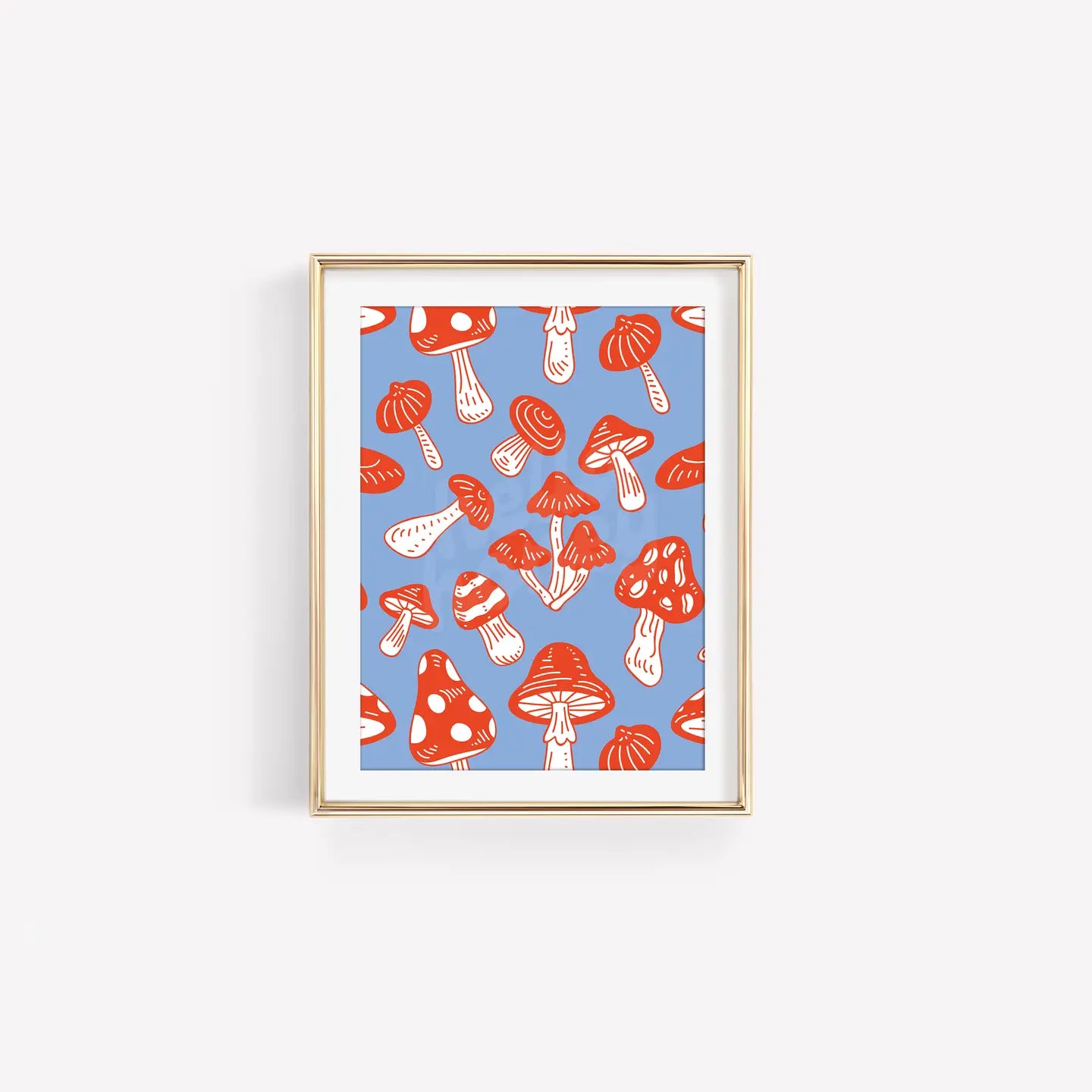 FUNKY MUSHROOM WALL ART PRINT