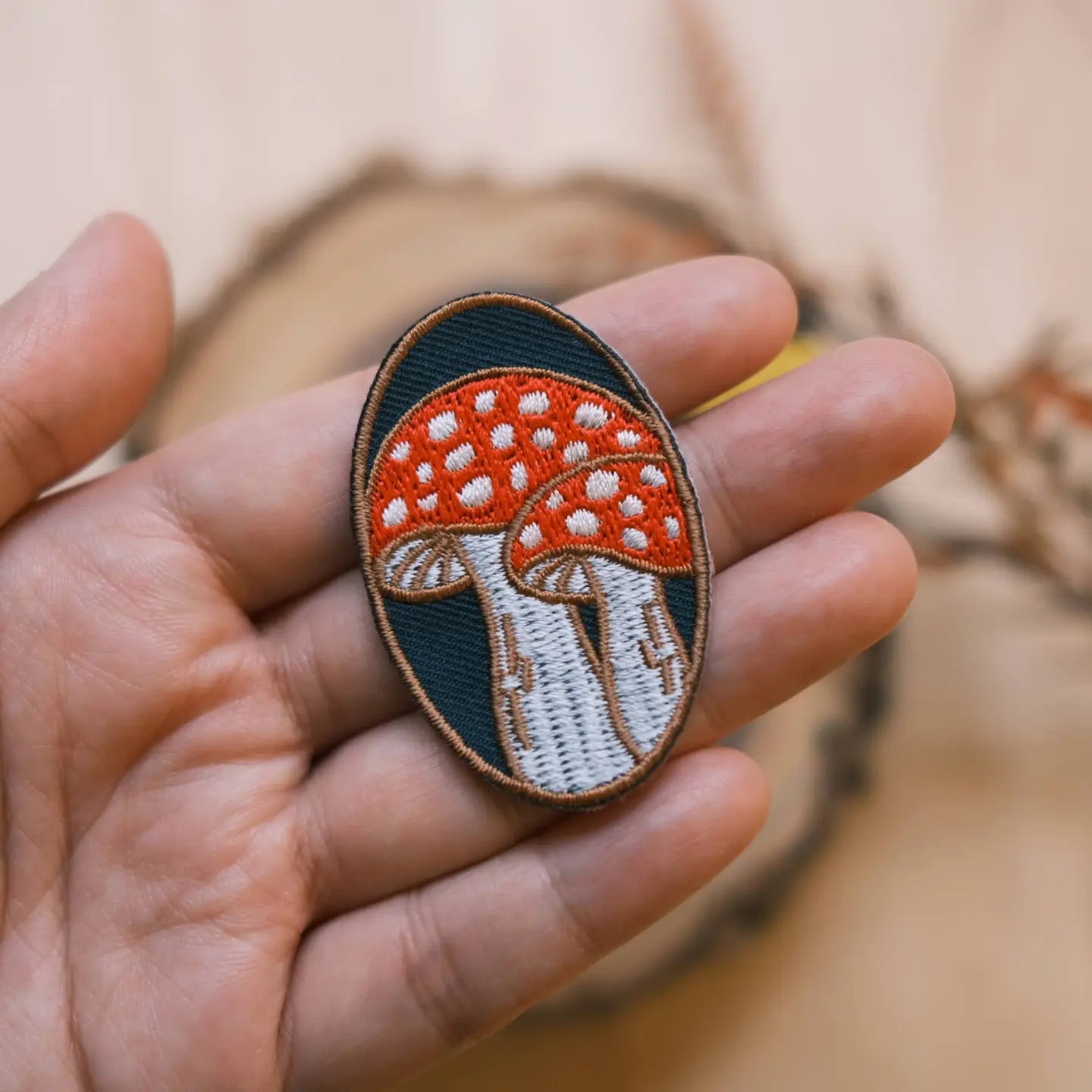 RED MUSHROOM IRON-ON PATCH
