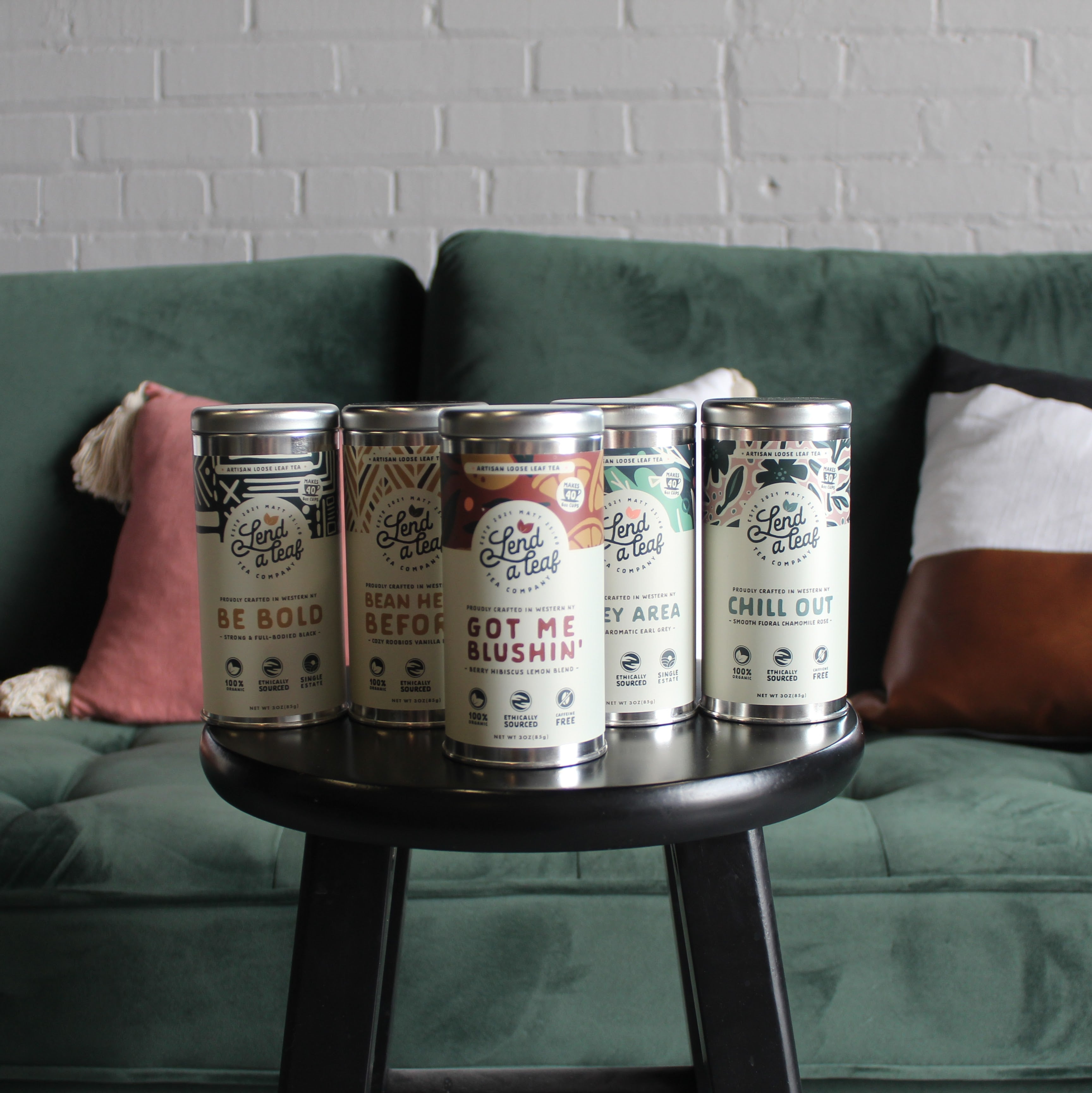 LEND A LEAF TEA TIN