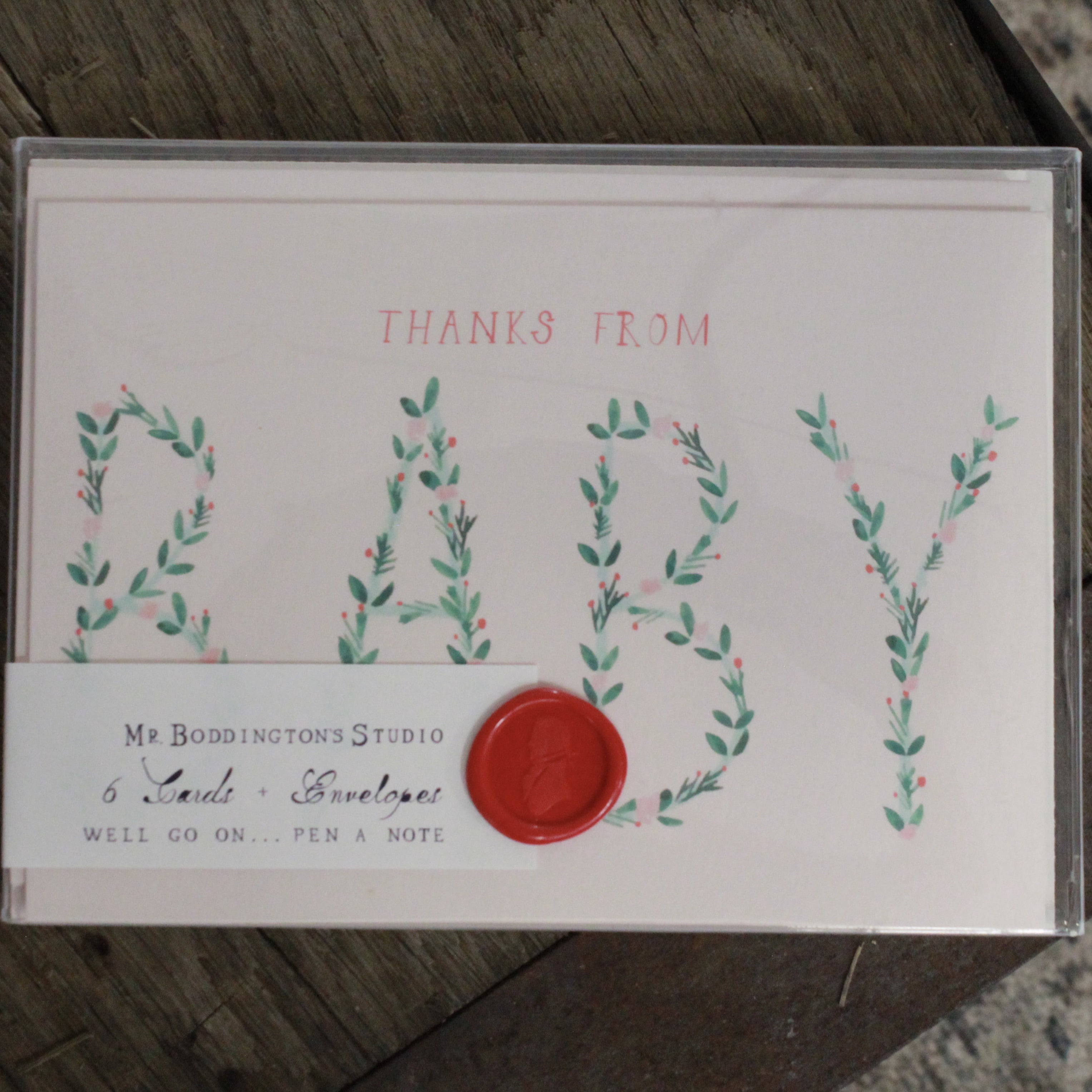 THANKS FROM BABY NOTE CARDS