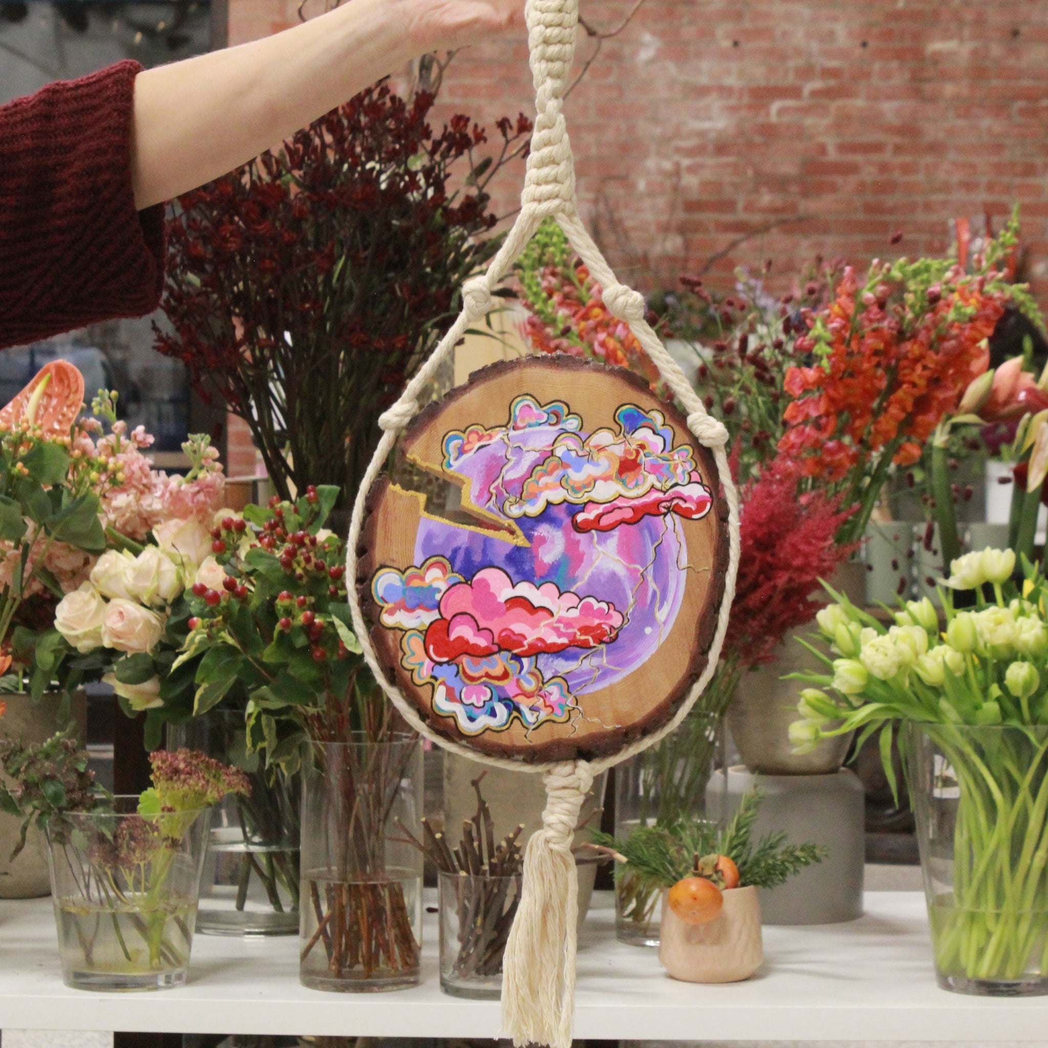 MACRAME WOOD ROUND